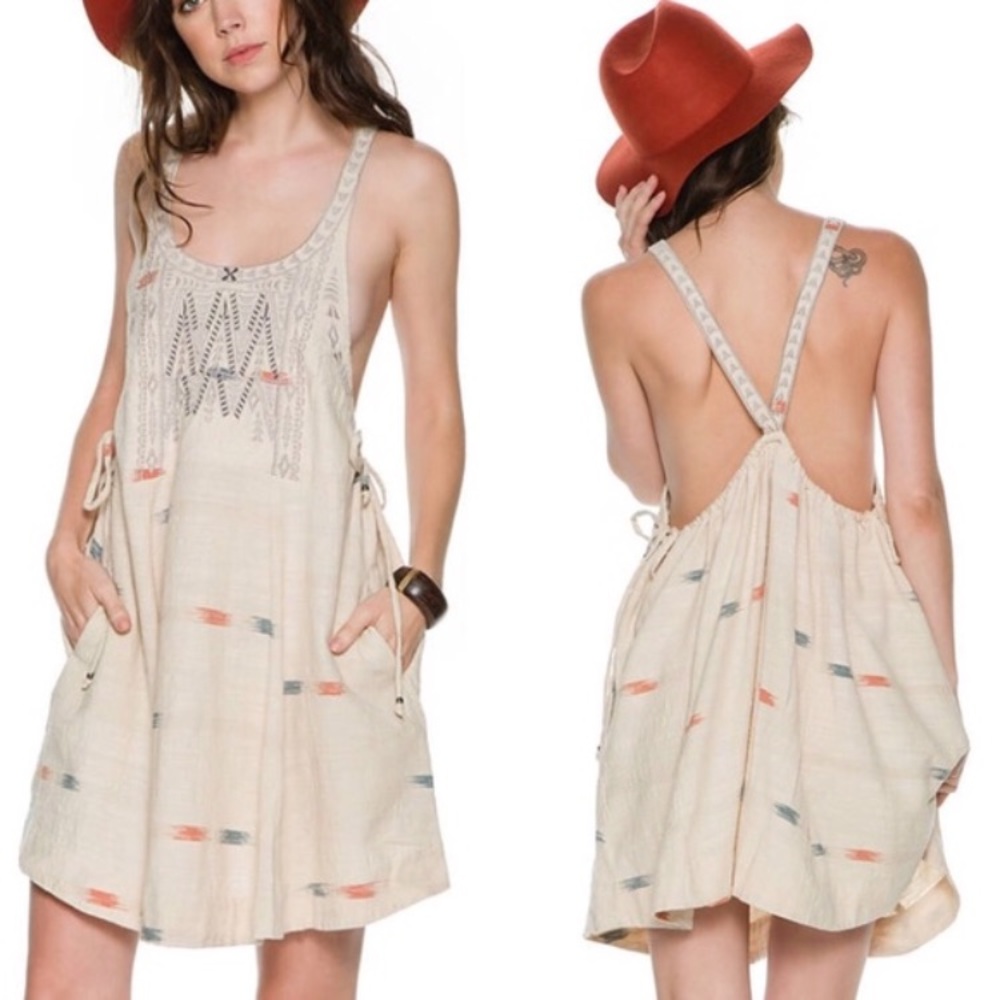 Free People “Arizona” dress in tea combo